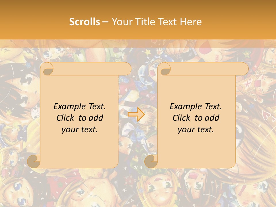 A Group Of Children In A Crowd Of People Powerpoint Template PowerPoint Template
