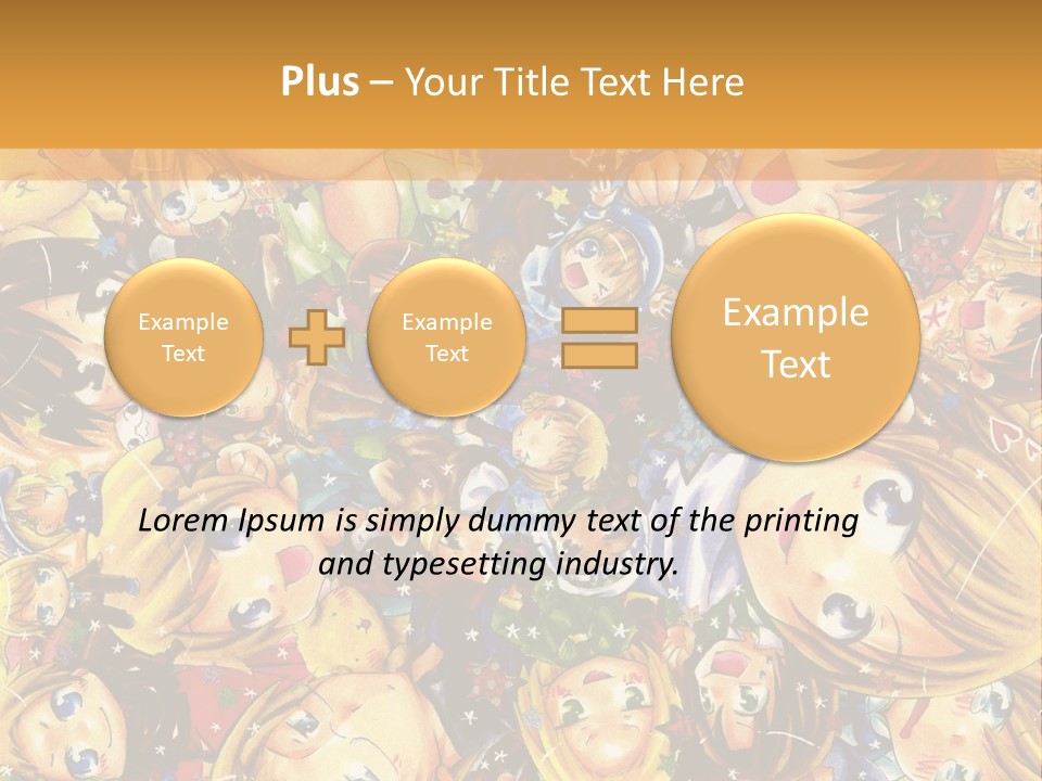 A Group Of Children In A Crowd Of People Powerpoint Template PowerPoint Template