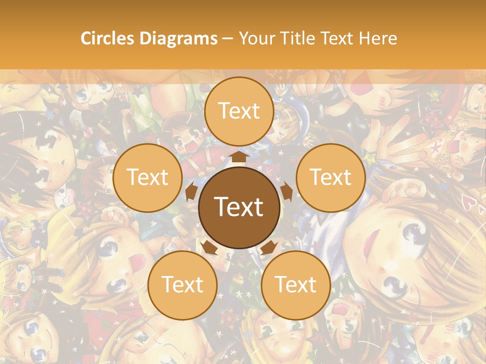 A Group Of Children In A Crowd Of People Powerpoint Template PowerPoint Template