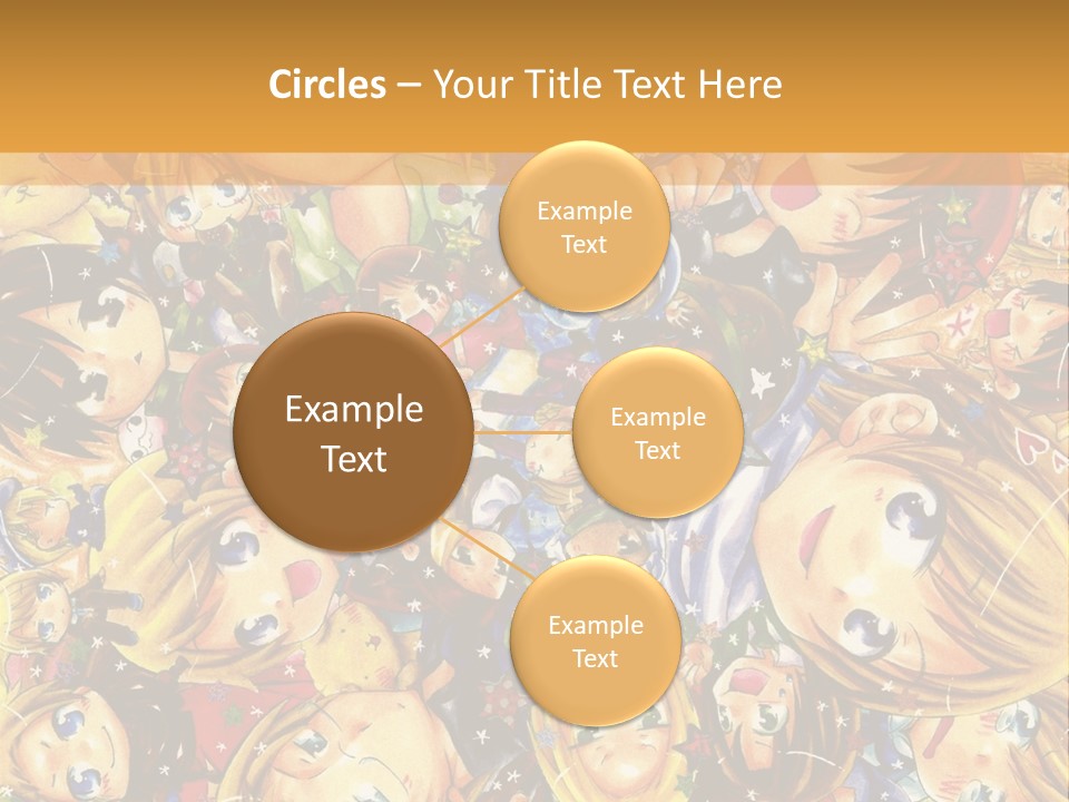 A Group Of Children In A Crowd Of People Powerpoint Template PowerPoint Template