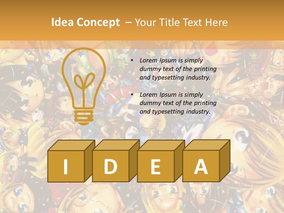 A Group Of Children In A Crowd Of People Powerpoint Template PowerPoint Template