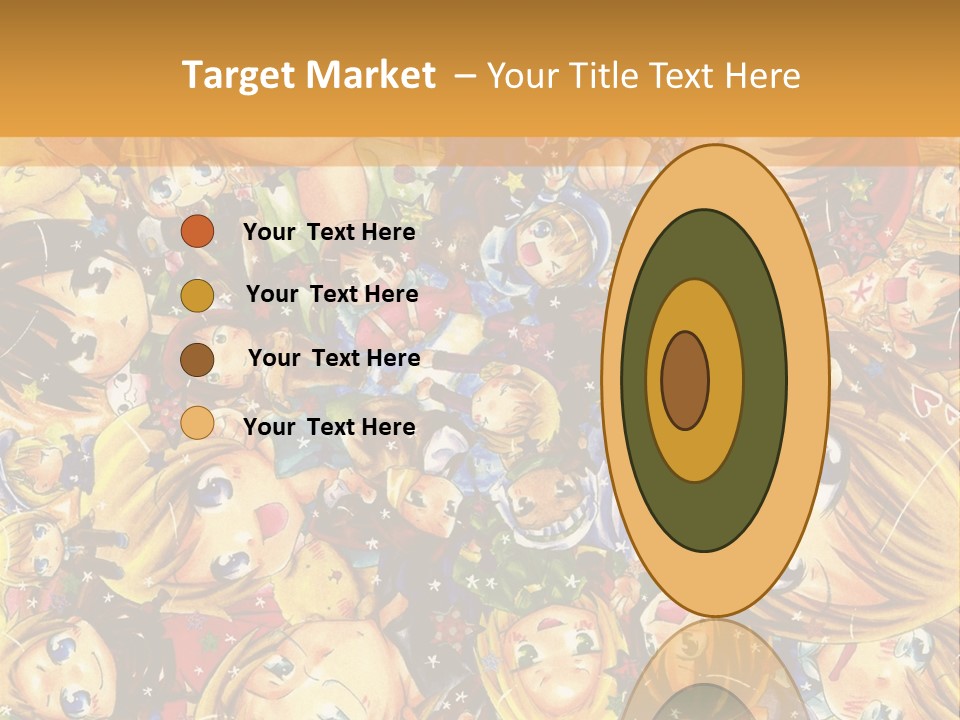 A Group Of Children In A Crowd Of People Powerpoint Template PowerPoint Template