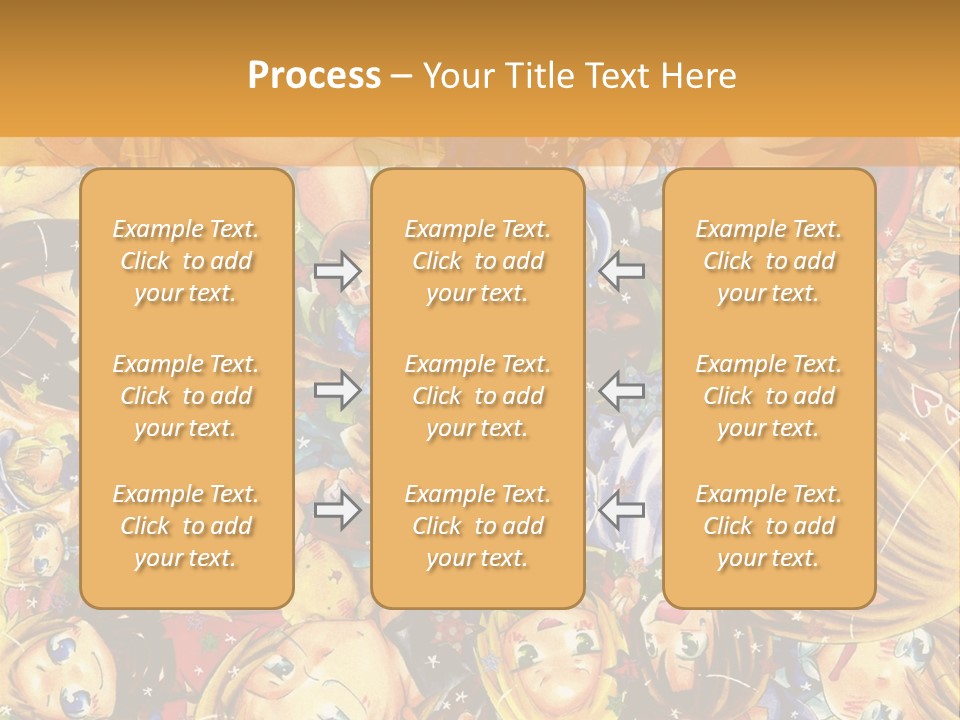 A Group Of Children In A Crowd Of People Powerpoint Template PowerPoint Template