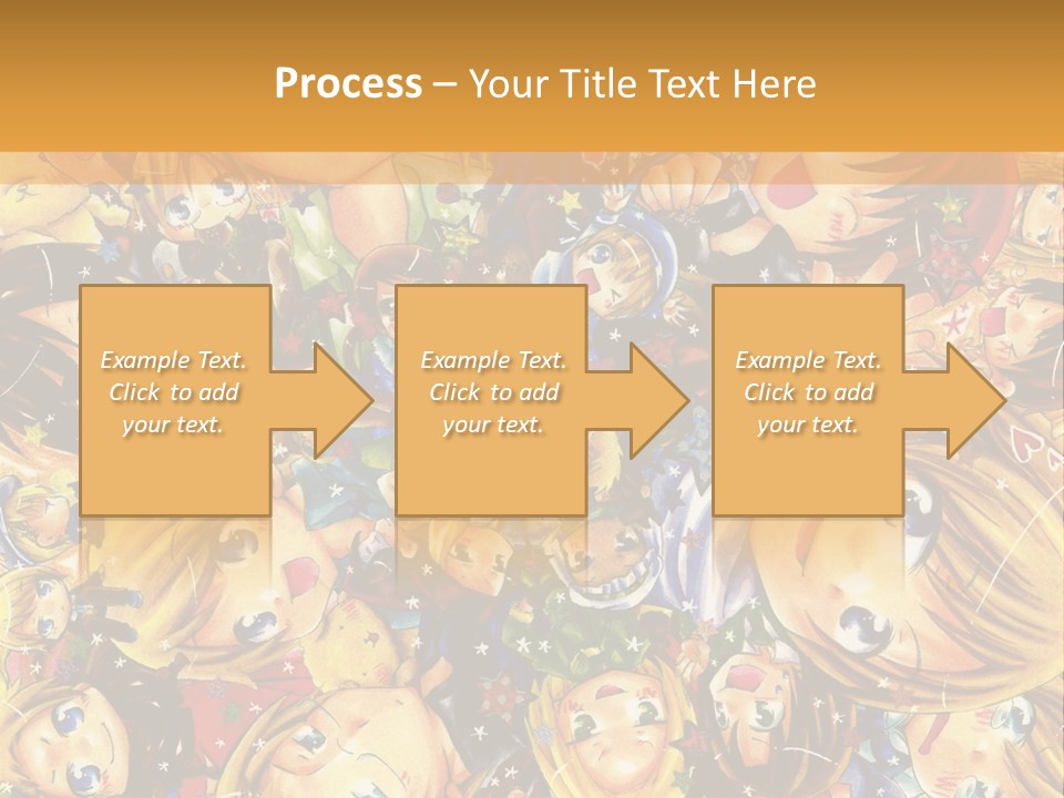 A Group Of Children In A Crowd Of People Powerpoint Template PowerPoint Template