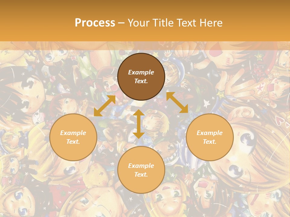 A Group Of Children In A Crowd Of People Powerpoint Template PowerPoint Template