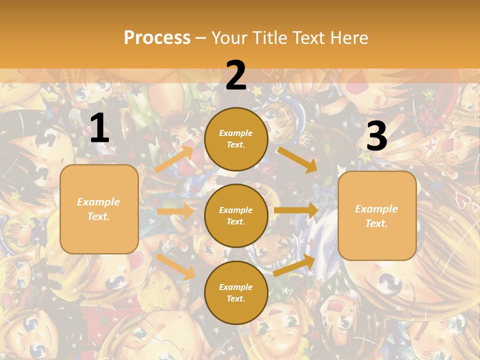 A Group Of Children In A Crowd Of People Powerpoint Template PowerPoint Template