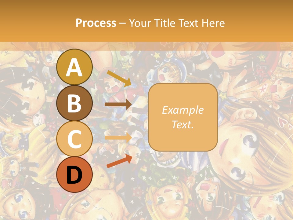 A Group Of Children In A Crowd Of People Powerpoint Template PowerPoint Template