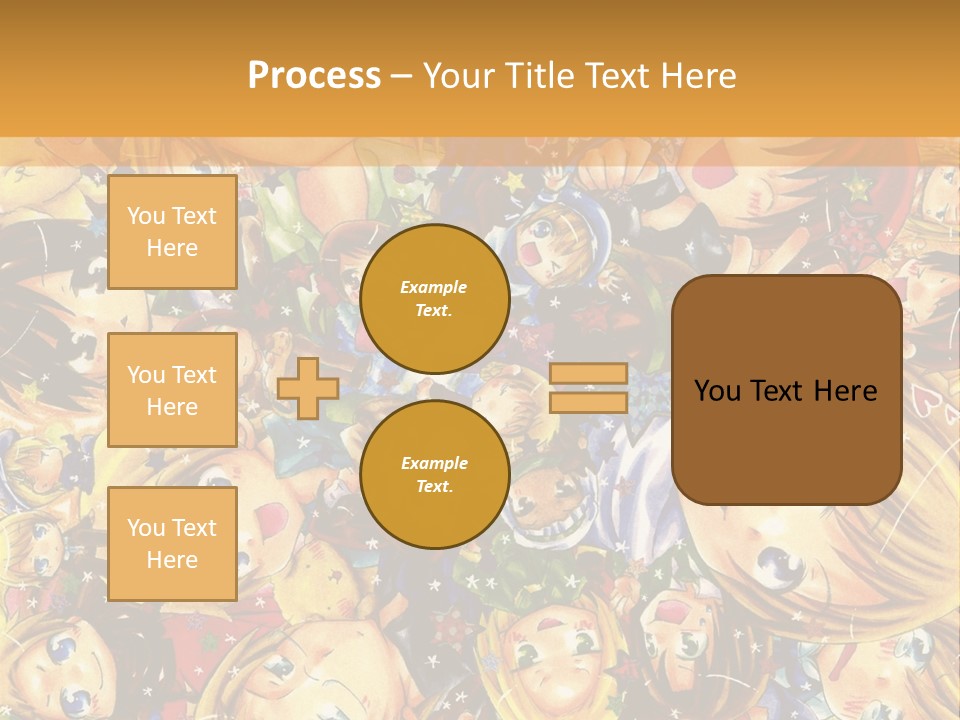 A Group Of Children In A Crowd Of People Powerpoint Template PowerPoint Template