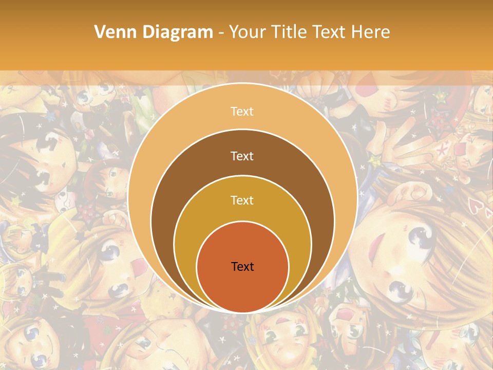 A Group Of Children In A Crowd Of People Powerpoint Template PowerPoint Template