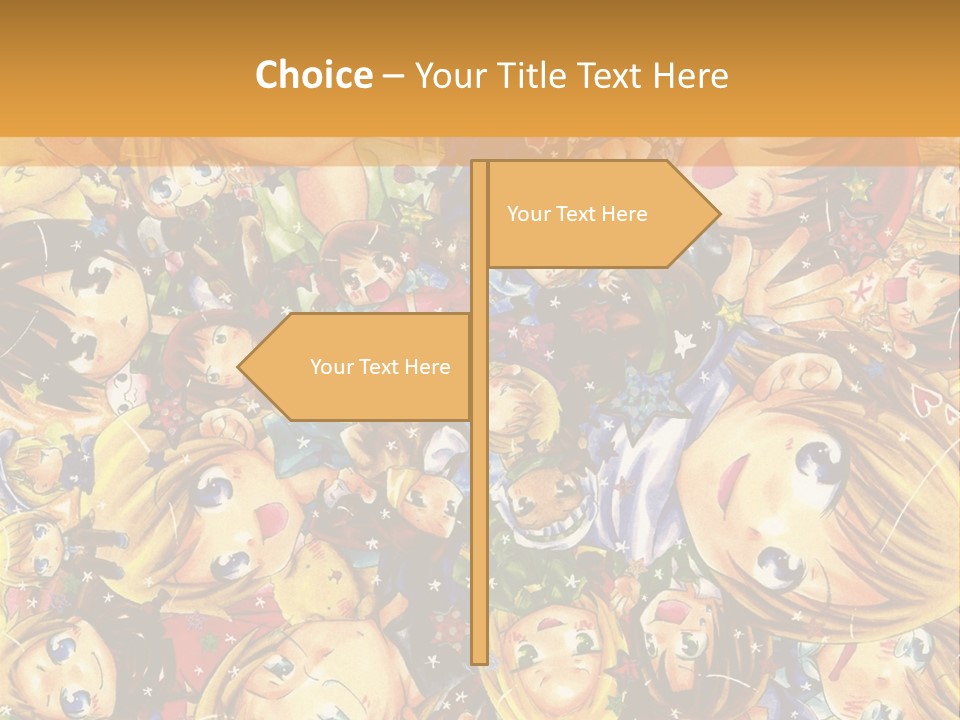 A Group Of Children In A Crowd Of People Powerpoint Template PowerPoint Template