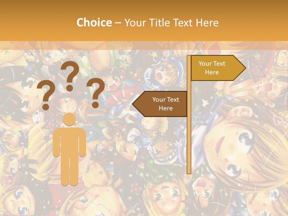 A Group Of Children In A Crowd Of People Powerpoint Template PowerPoint Template