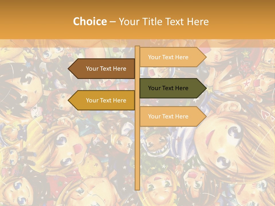 A Group Of Children In A Crowd Of People Powerpoint Template PowerPoint Template