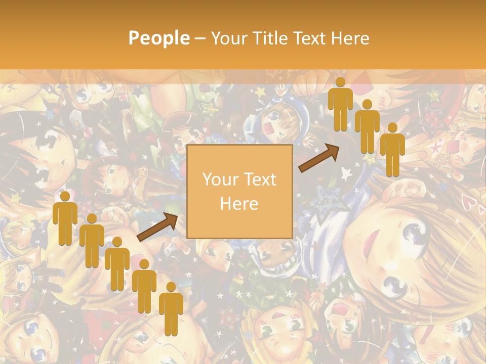 A Group Of Children In A Crowd Of People Powerpoint Template PowerPoint Template