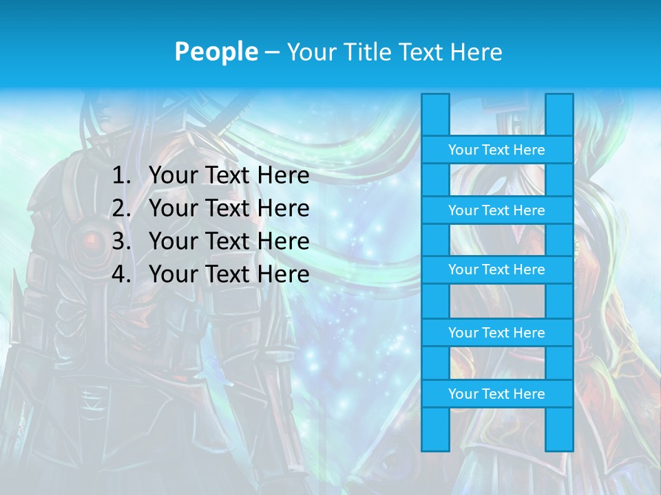 A Couple Of People Standing Next To Each Other PowerPoint Template