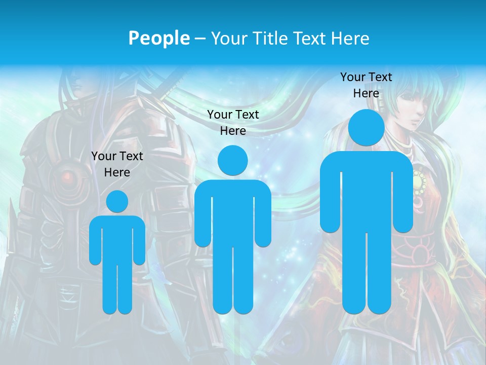 A Couple Of People Standing Next To Each Other PowerPoint Template