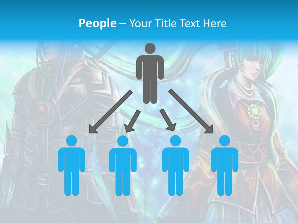 A Couple Of People Standing Next To Each Other PowerPoint Template