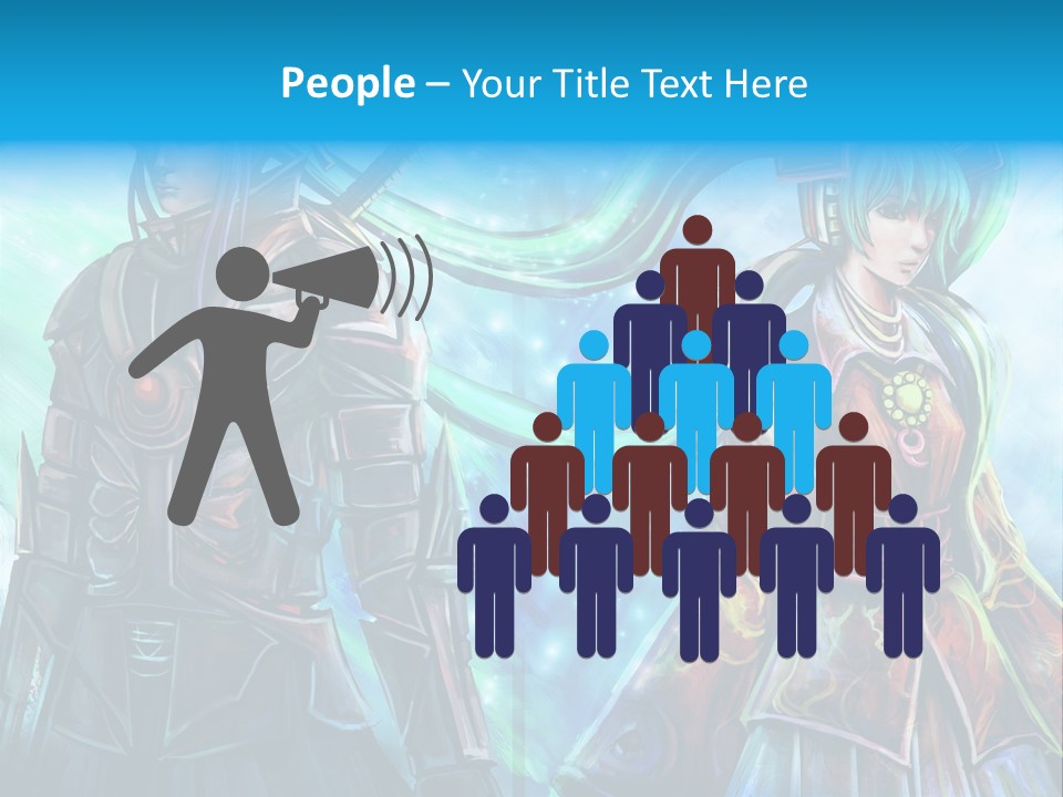 A Couple Of People Standing Next To Each Other PowerPoint Template
