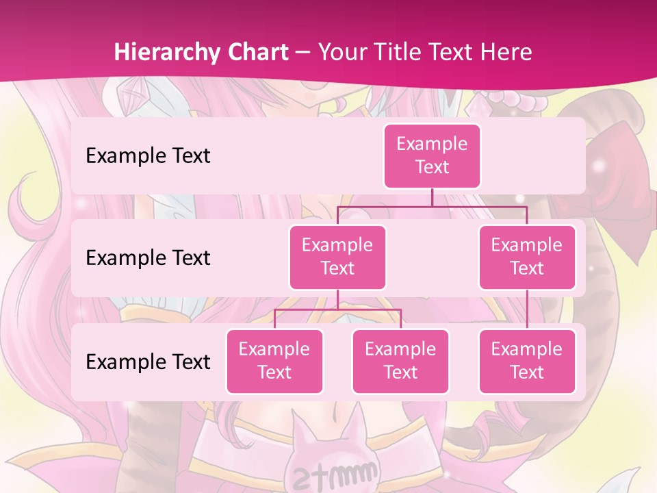 A Cartoon Character With Pink Hair And Horns PowerPoint Template