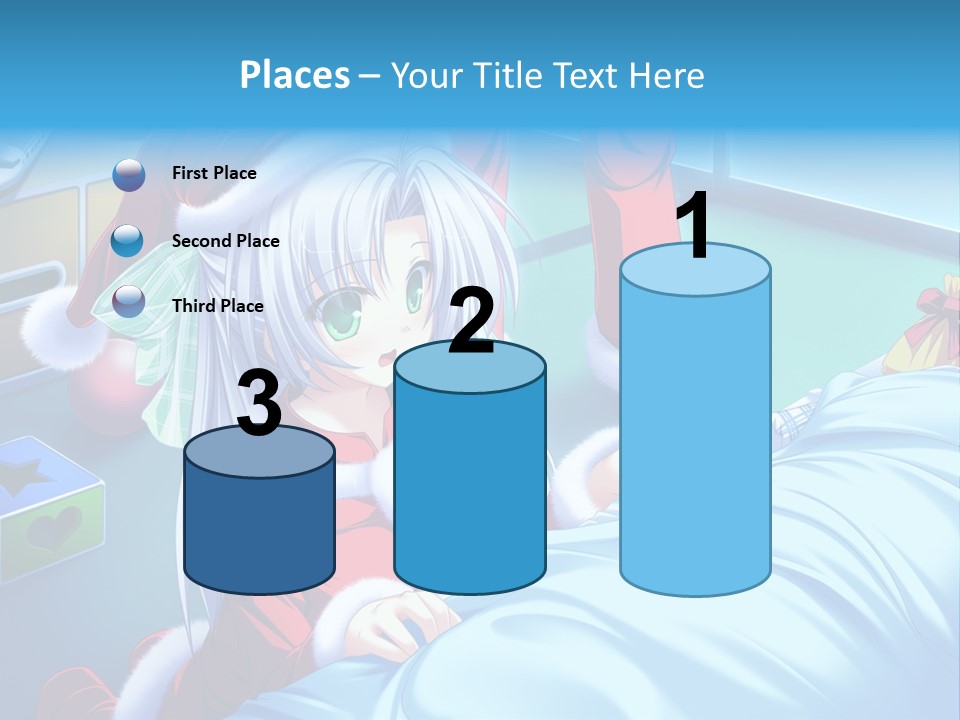 A Woman In A Santa Hat Laying In Bed PowerPoint Template