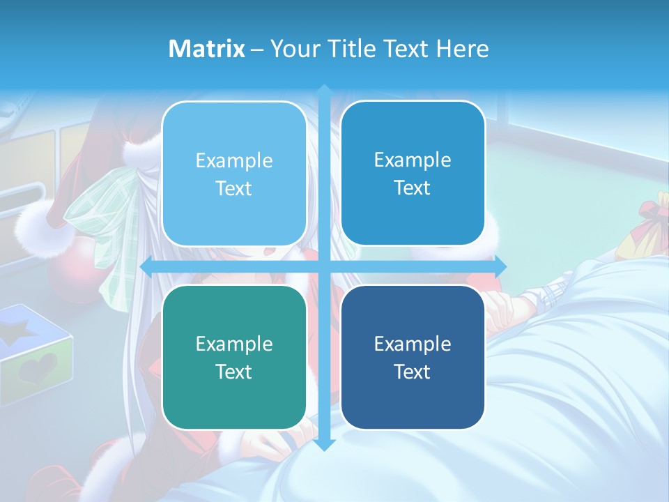 A Woman In A Santa Hat Laying In Bed PowerPoint Template