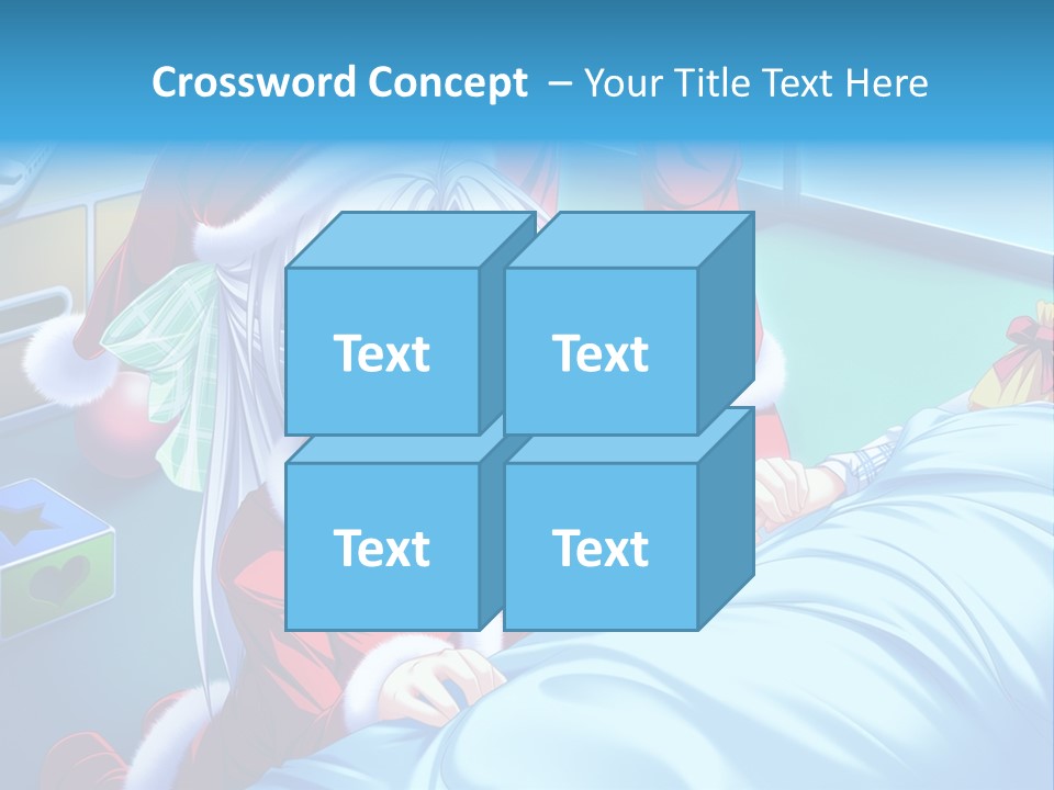 A Woman In A Santa Hat Laying In Bed PowerPoint Template