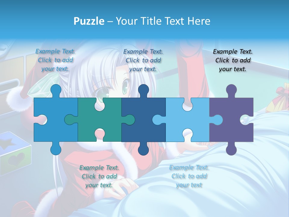 A Woman In A Santa Hat Laying In Bed PowerPoint Template