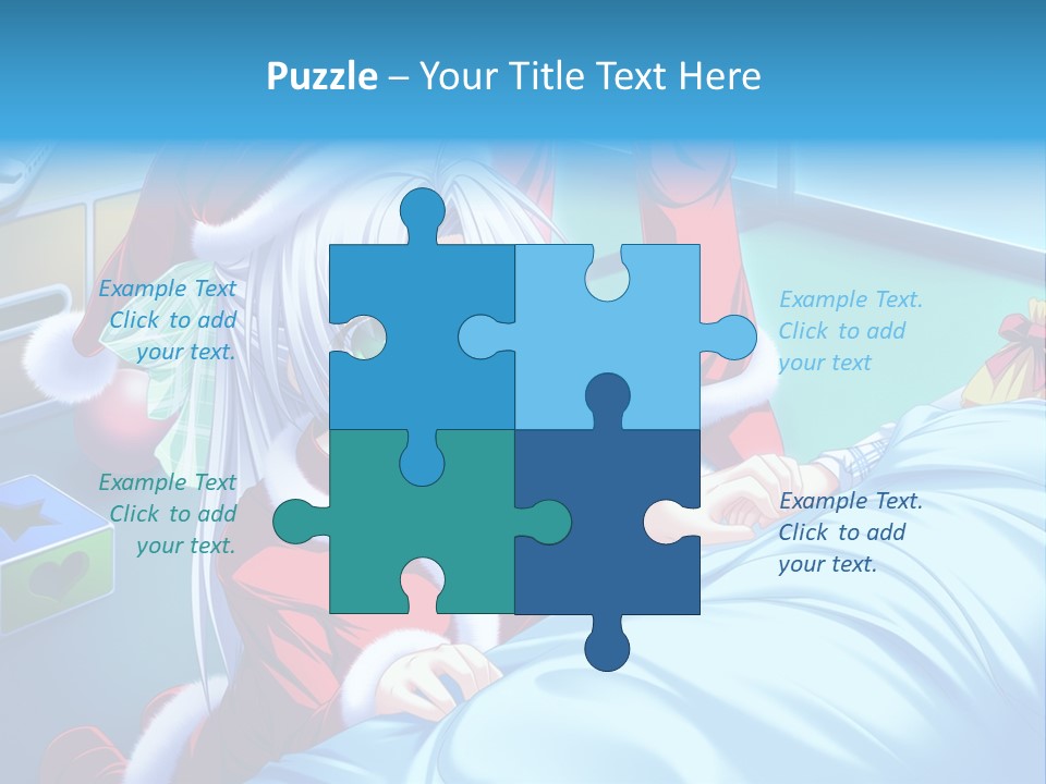 A Woman In A Santa Hat Laying In Bed PowerPoint Template