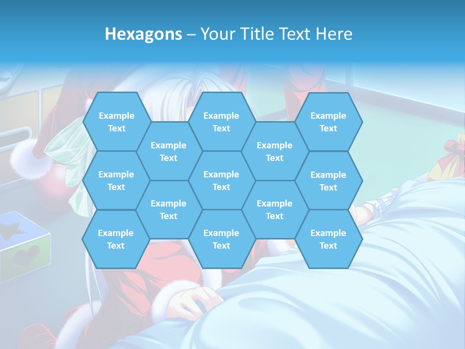 A Woman In A Santa Hat Laying In Bed PowerPoint Template