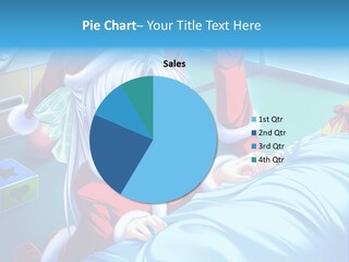 A Woman In A Santa Hat Laying In Bed PowerPoint Template