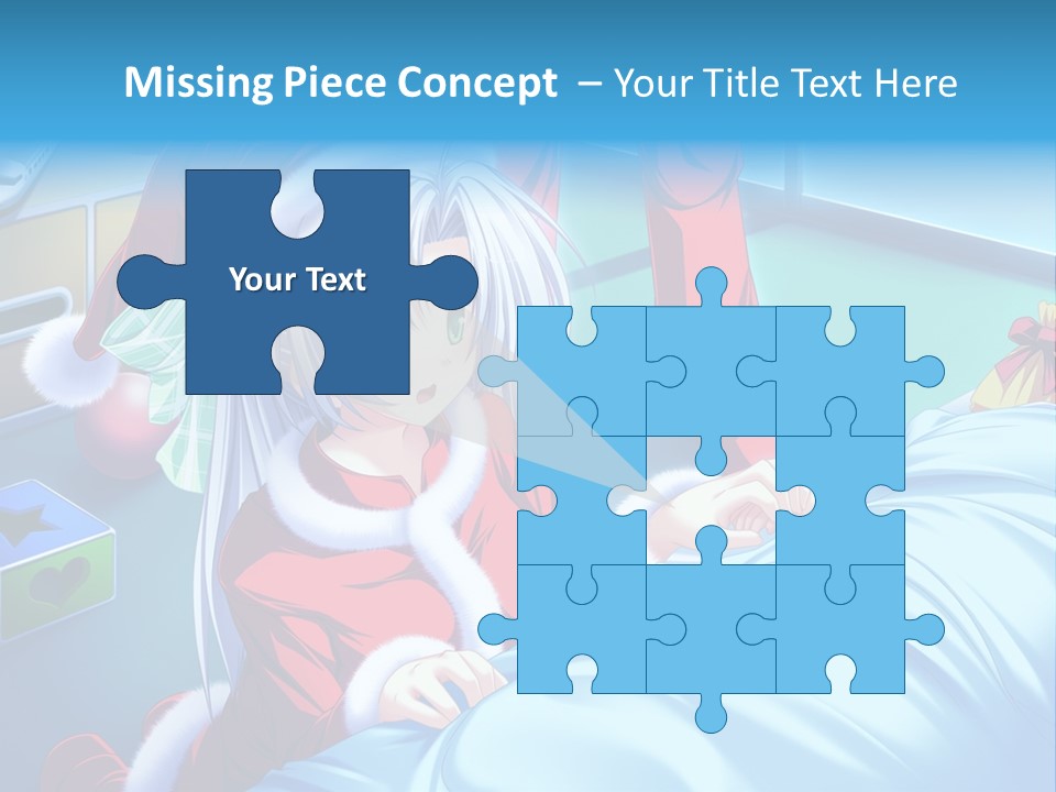 A Woman In A Santa Hat Laying In Bed PowerPoint Template