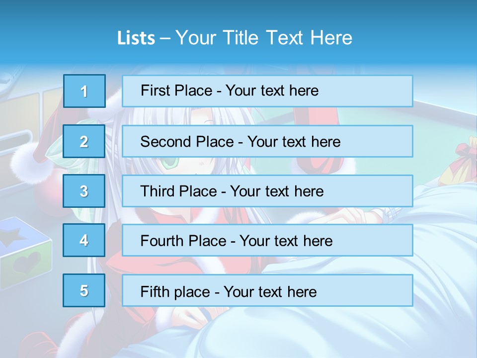 A Woman In A Santa Hat Laying In Bed PowerPoint Template