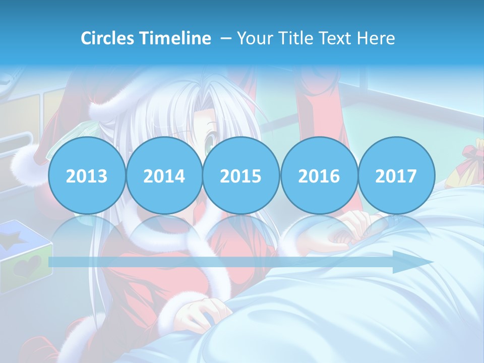 A Woman In A Santa Hat Laying In Bed PowerPoint Template