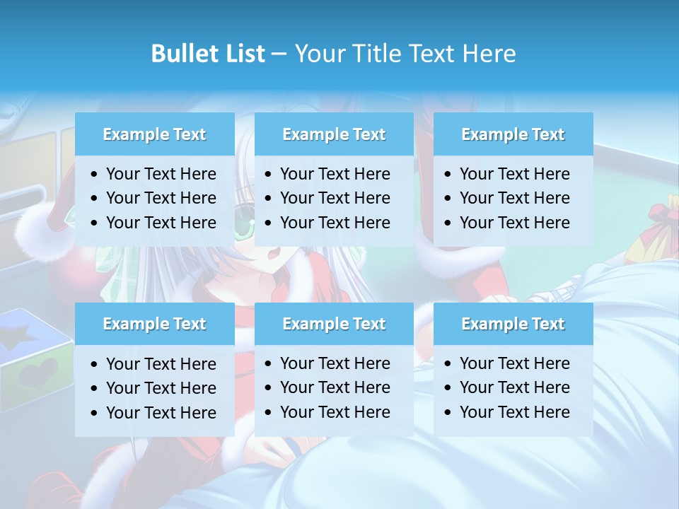 A Woman In A Santa Hat Laying In Bed PowerPoint Template