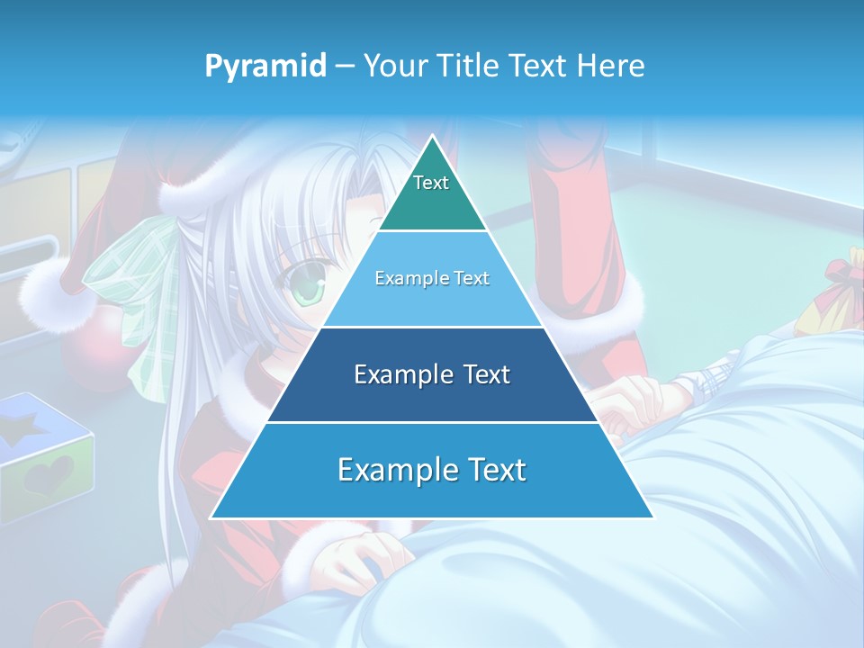 A Woman In A Santa Hat Laying In Bed PowerPoint Template