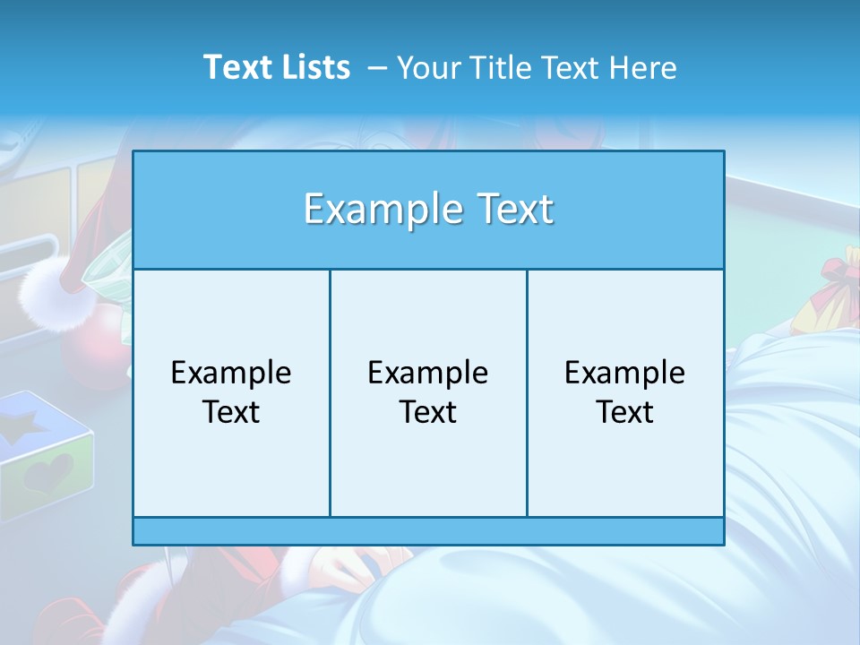 A Woman In A Santa Hat Laying In Bed PowerPoint Template