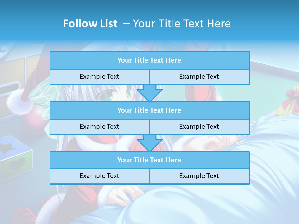A Woman In A Santa Hat Laying In Bed PowerPoint Template