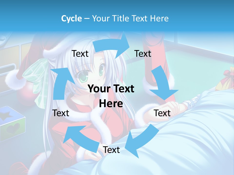 A Woman In A Santa Hat Laying In Bed PowerPoint Template