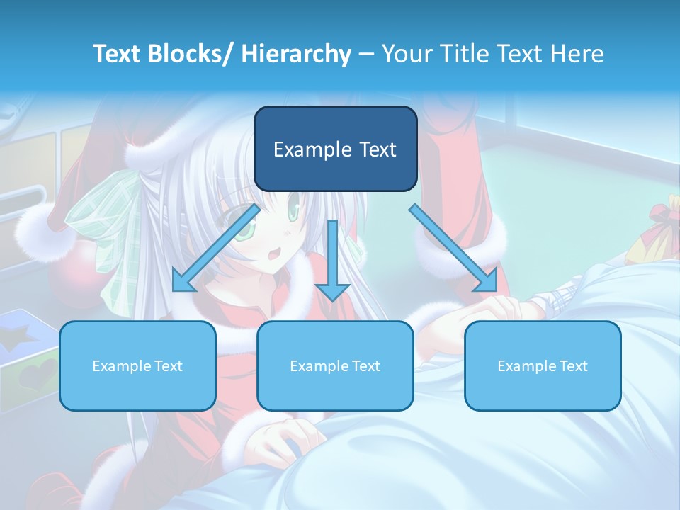 A Woman In A Santa Hat Laying In Bed PowerPoint Template