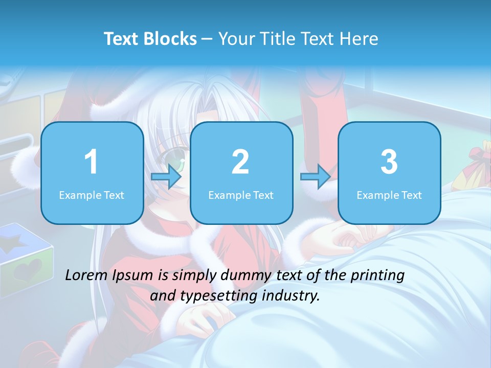 A Woman In A Santa Hat Laying In Bed PowerPoint Template