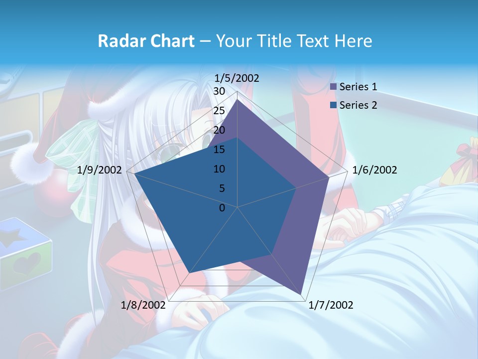 A Woman In A Santa Hat Laying In Bed PowerPoint Template