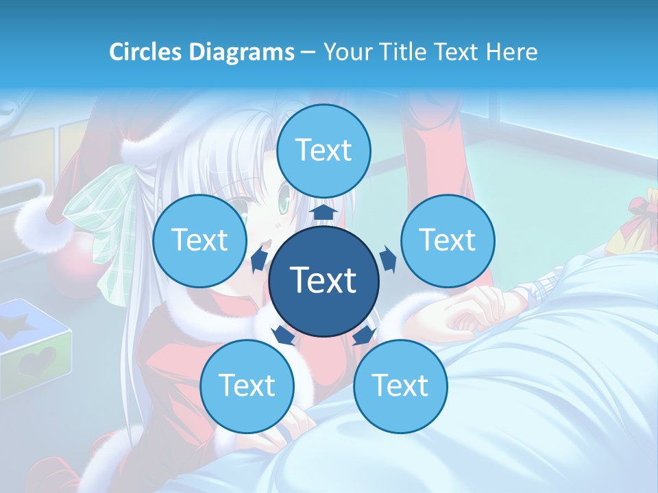 A Woman In A Santa Hat Laying In Bed PowerPoint Template