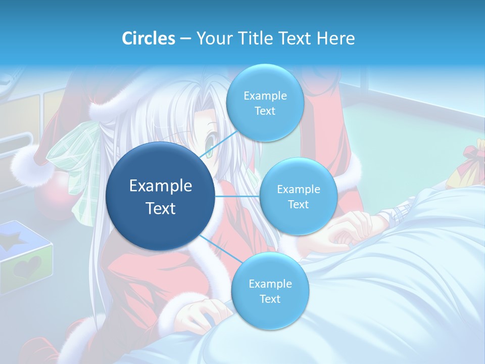A Woman In A Santa Hat Laying In Bed PowerPoint Template
