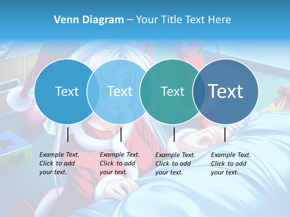 A Woman In A Santa Hat Laying In Bed PowerPoint Template