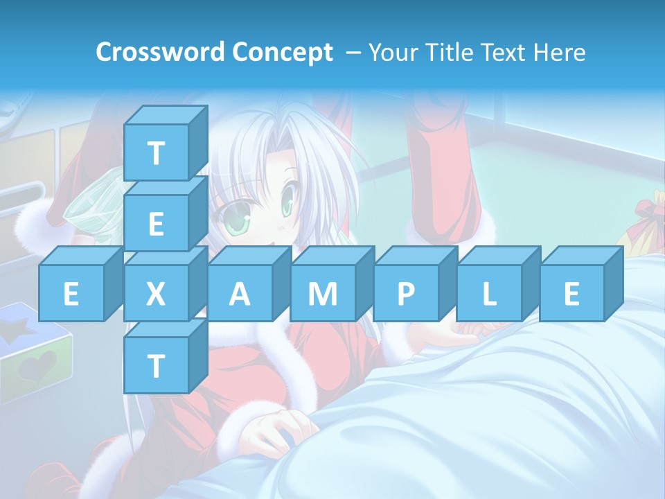 A Woman In A Santa Hat Laying In Bed PowerPoint Template