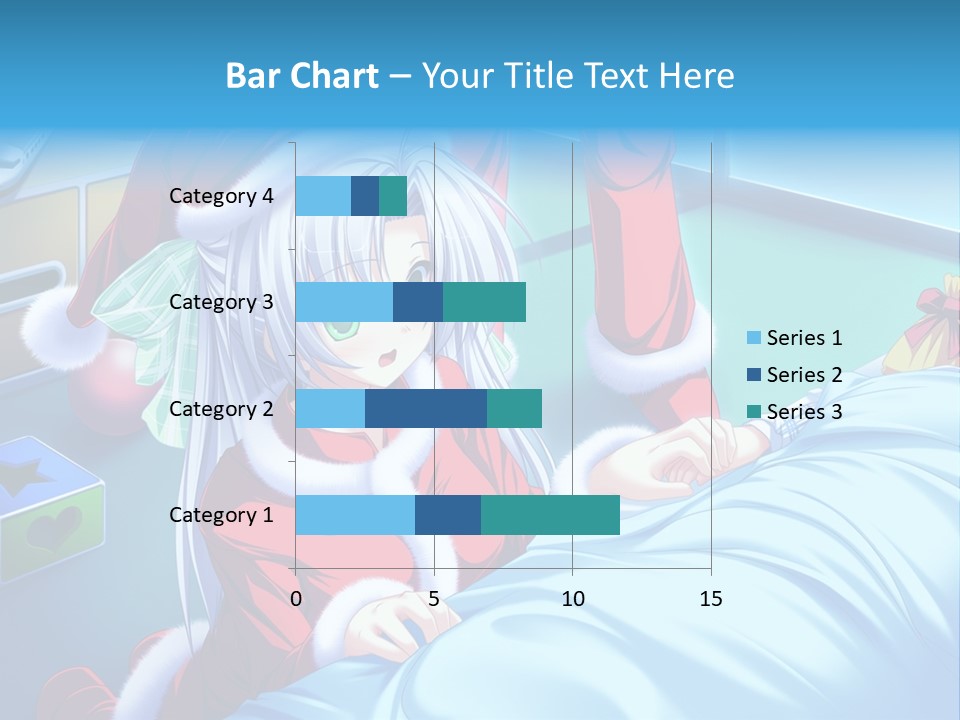 A Woman In A Santa Hat Laying In Bed PowerPoint Template