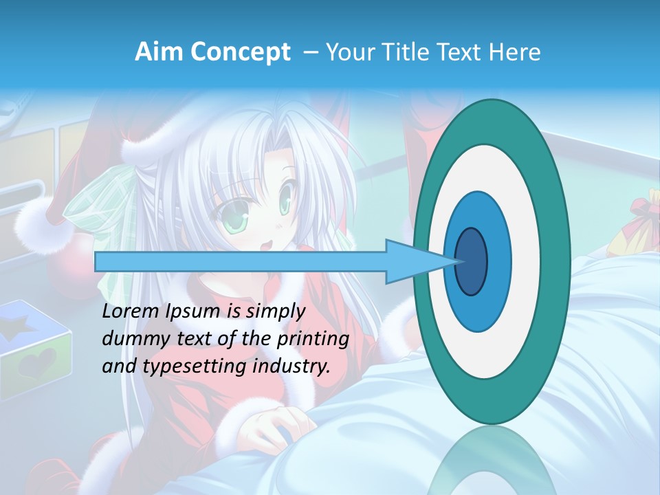 A Woman In A Santa Hat Laying In Bed PowerPoint Template