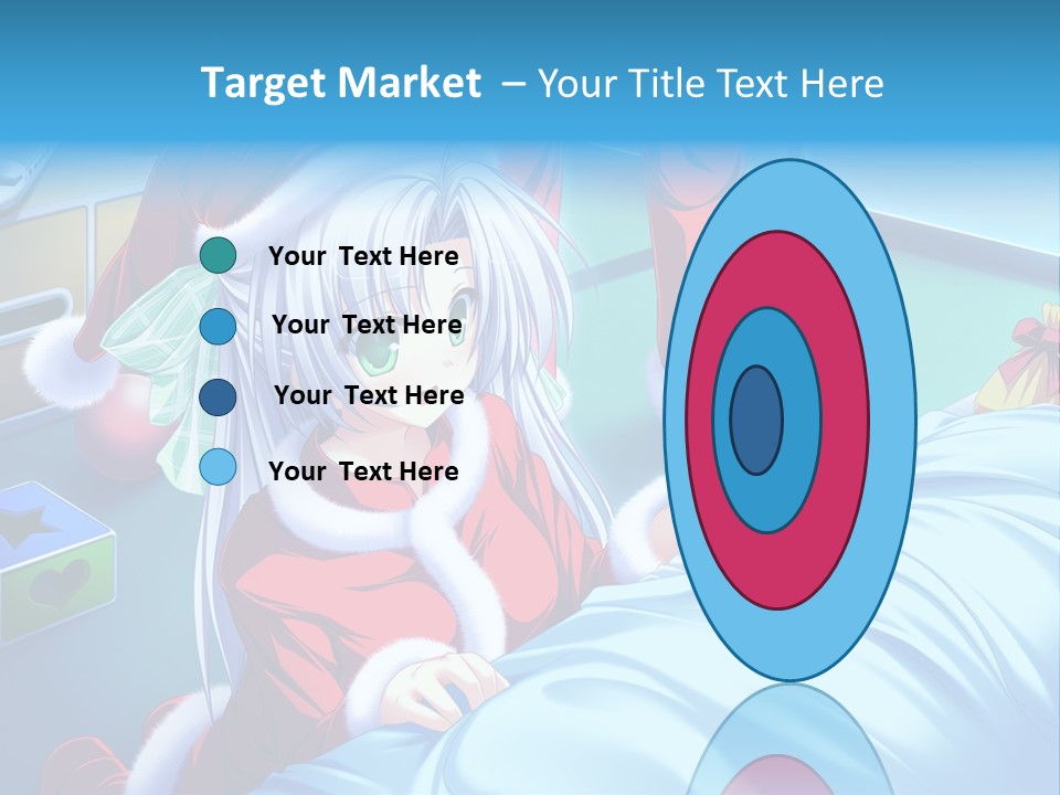 A Woman In A Santa Hat Laying In Bed PowerPoint Template