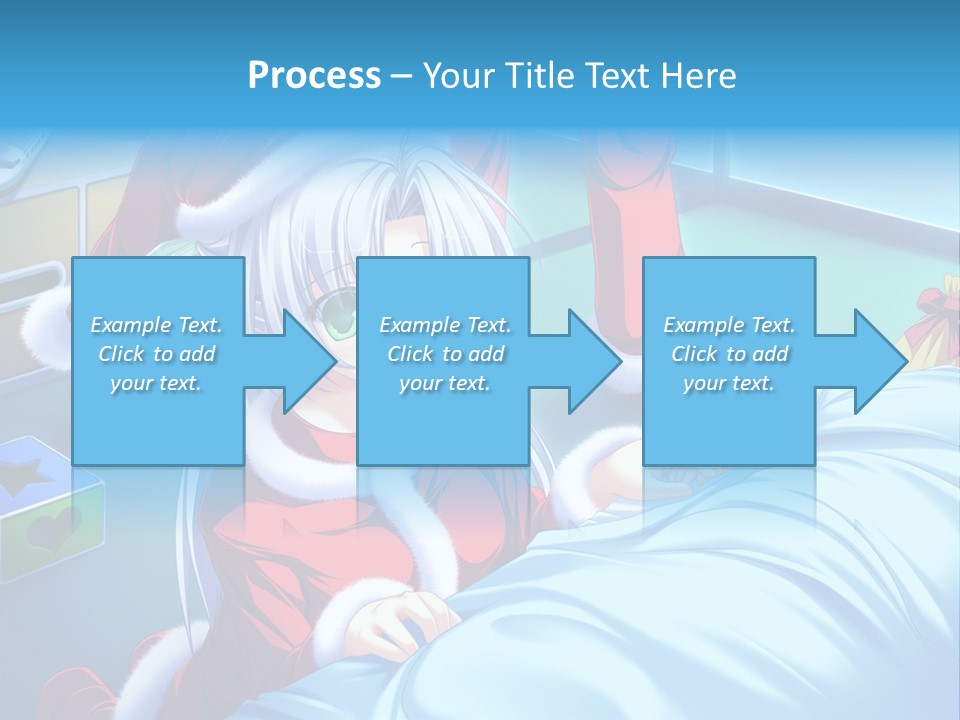 A Woman In A Santa Hat Laying In Bed PowerPoint Template