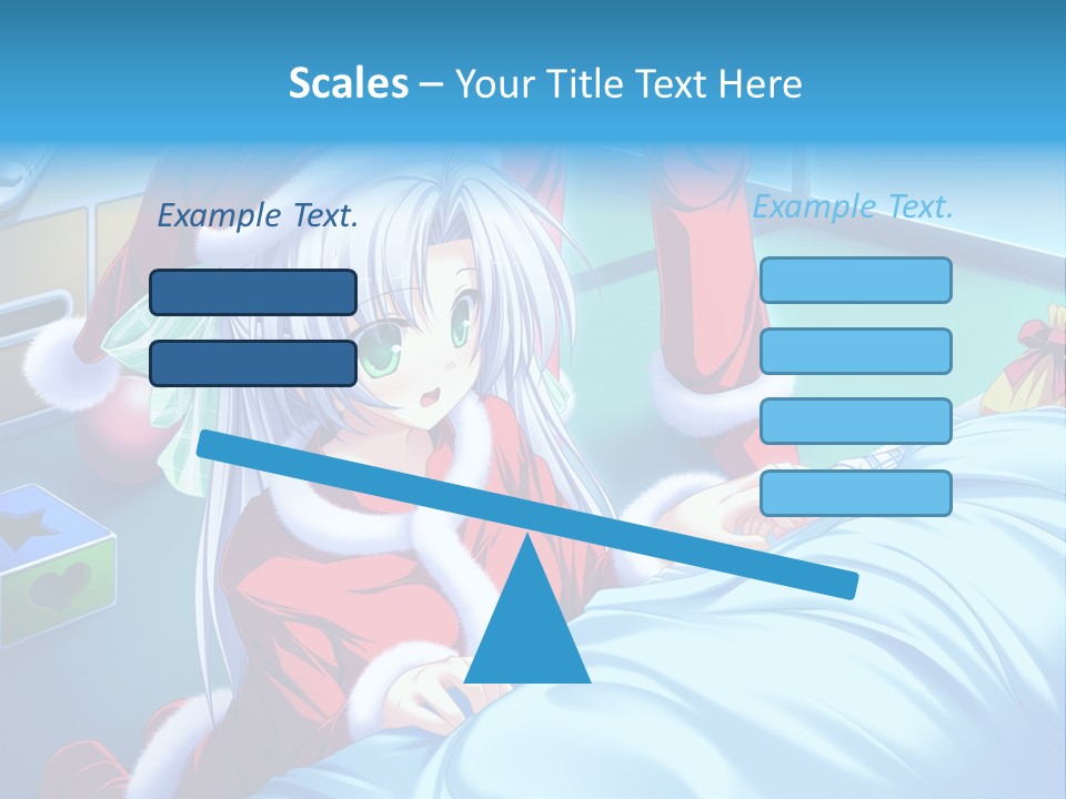 A Woman In A Santa Hat Laying In Bed PowerPoint Template