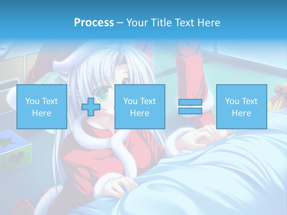 A Woman In A Santa Hat Laying In Bed PowerPoint Template